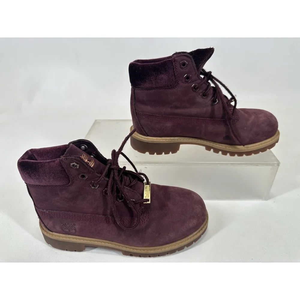 Timberland Girls Size 1 Maroon Suede‎ Boots